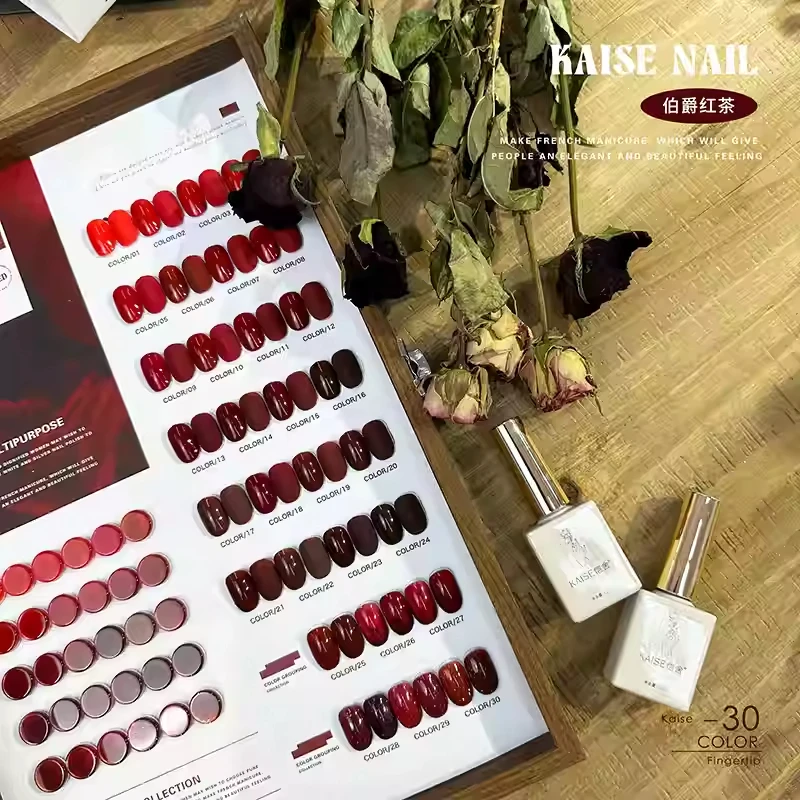 KAISE Red series 30 цветов Набор гелей для ногтей 2024 Новая профессиональная горячая