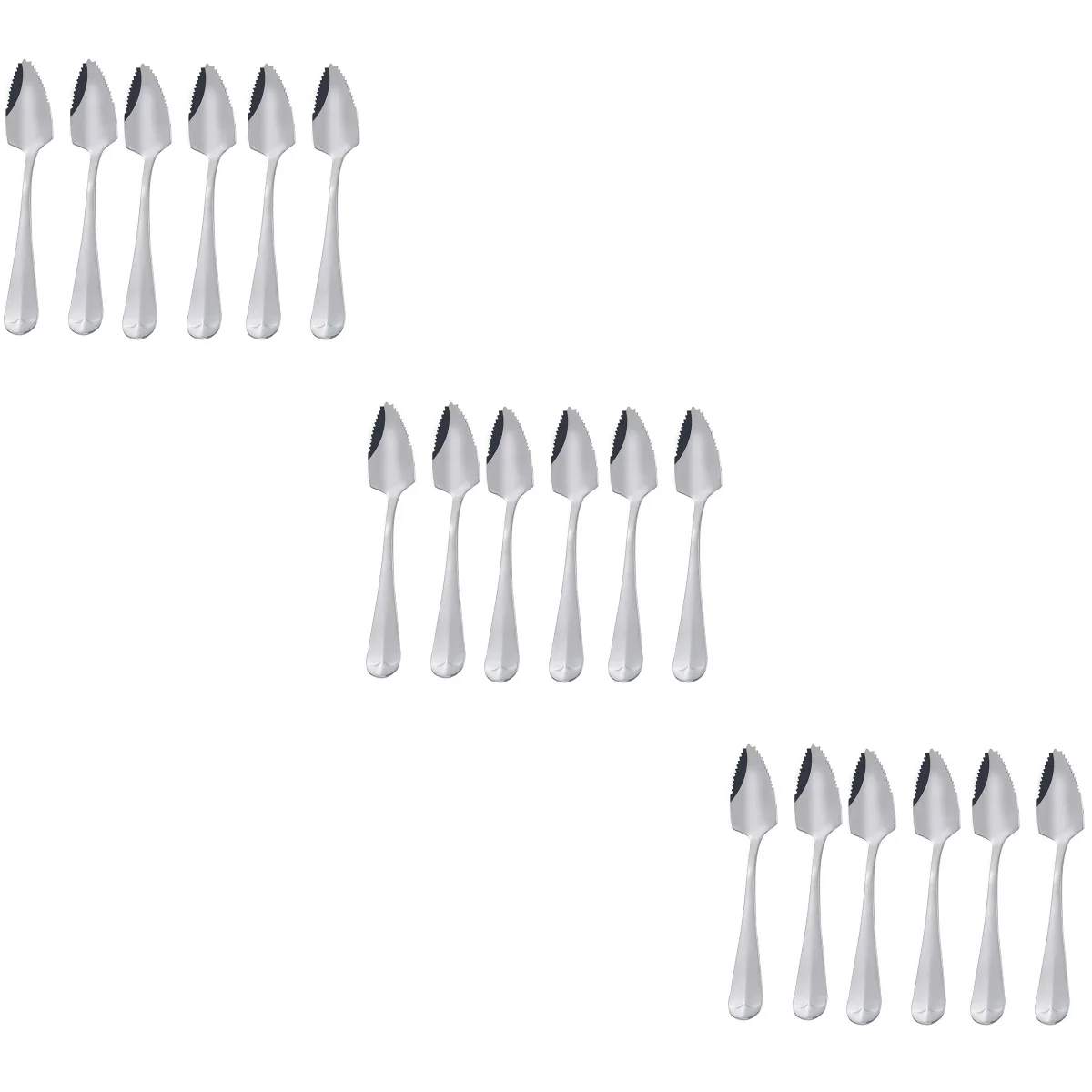 

18 pcs Stainless Steel Scoops with Fruit Spoons Ice Cream Spoons (Silver)