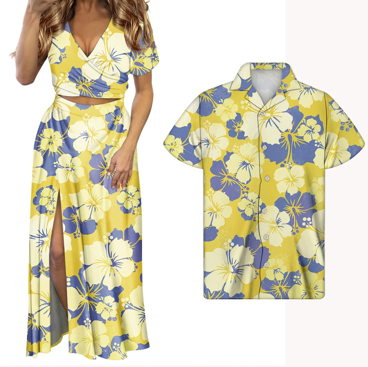 

Женское платье с разрезом, бандажная рубашка с цветочным узором