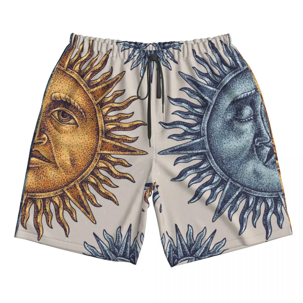 

Купальник мужской летний 2023 спортивные шорты мужской Пляжный спортивный винтажный солнце и луна
