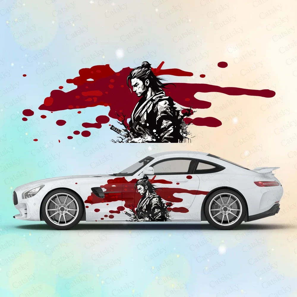 Японский Katana Warrior большие автомобильные наклейки и на кузов автомобиля боковые