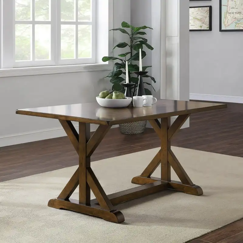 

Gardens Granary Farmhouse Dining Table, Dark