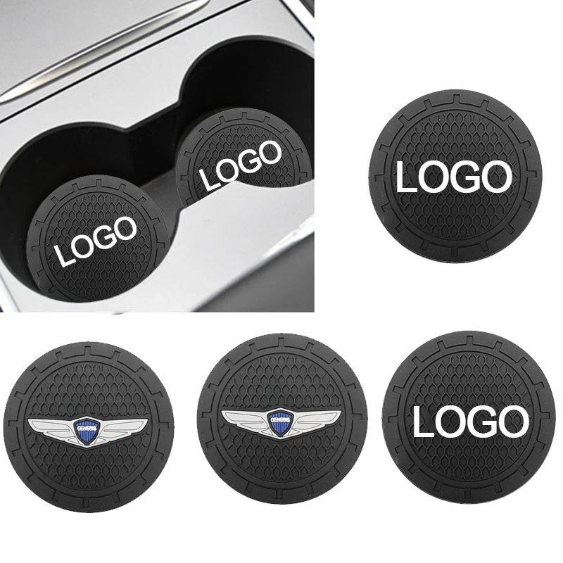 2 шт., Нескользящие подставки под стаканы с логотипом автомобиля 2 шт., Нескользящие подставки под стаканы с логотипом автомобиля