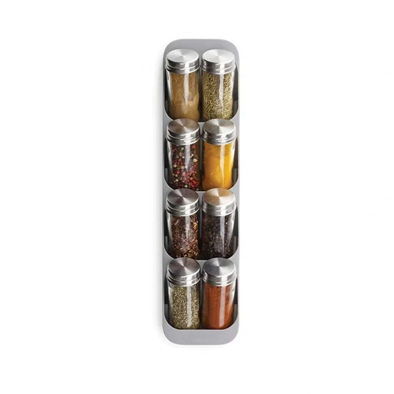 

8 Grid Spice Storage Rack Kitchen Sauce Bottle Holder Cabinet Drawer Organizer For Spice Jar Seasoning Storage Plastic Containe