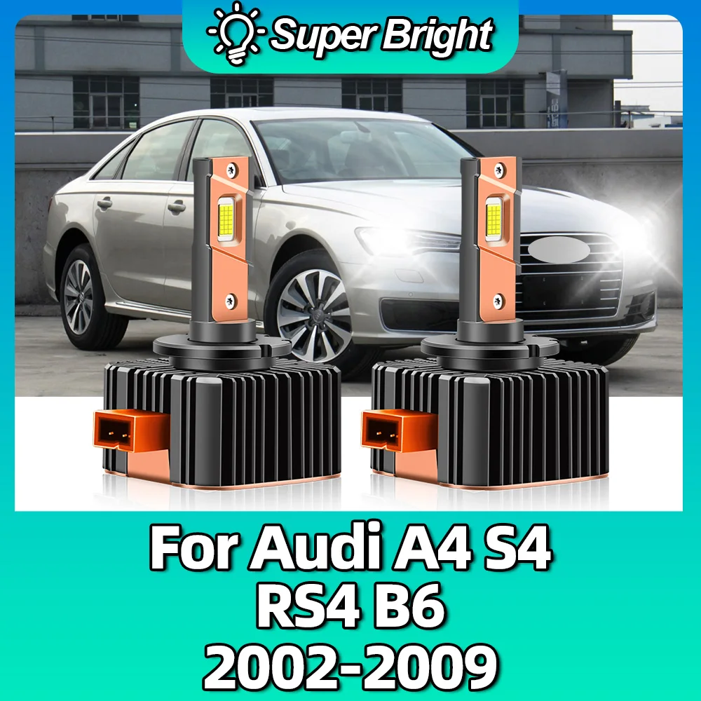 D1S светодиодный передняя фара 6000 лм 1:1 HID Plug-N-Play 2002 K 90 Вт для Audi A4 S4 RS4 B6 2003 2004 2005 2006 2007