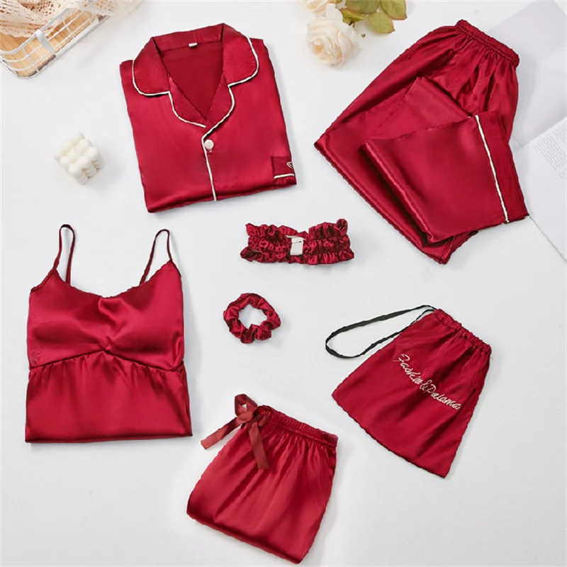 Autumn Full Pajamas Set Sexy Sleepwear Women Pure Black Shirt Sleeve Pyjama Women's Fashion Confortable Homewear Plus Size