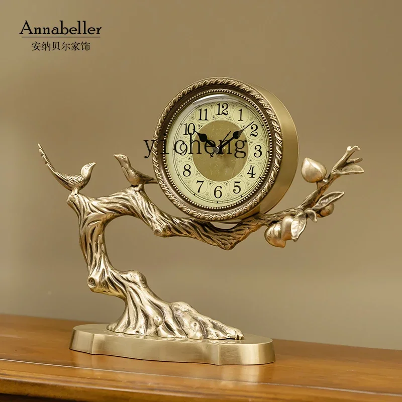 Новые китайские декоративные настольные часы TQH из латуни креативные для