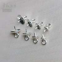 10pcs 925 sterling silver pendant base for beads diy fine jewelry making
