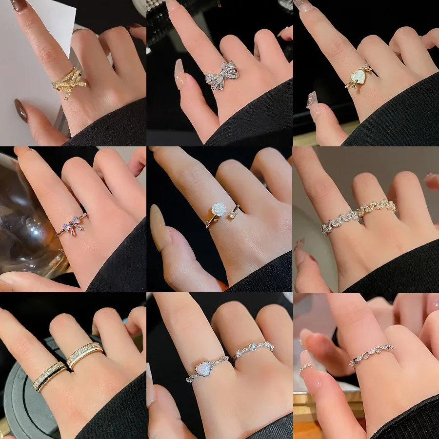 

fashion niche jewelry rings for women with luxury sense engagement rings