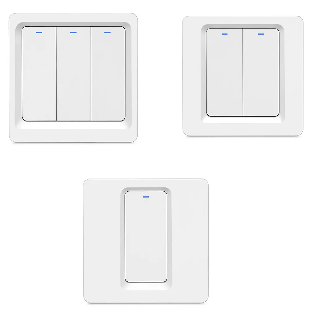 

Zigbee Tuya Light Switch Single Living Line Wifi Push Button Wall Panel Switch, Work With Alexa, EU Plug