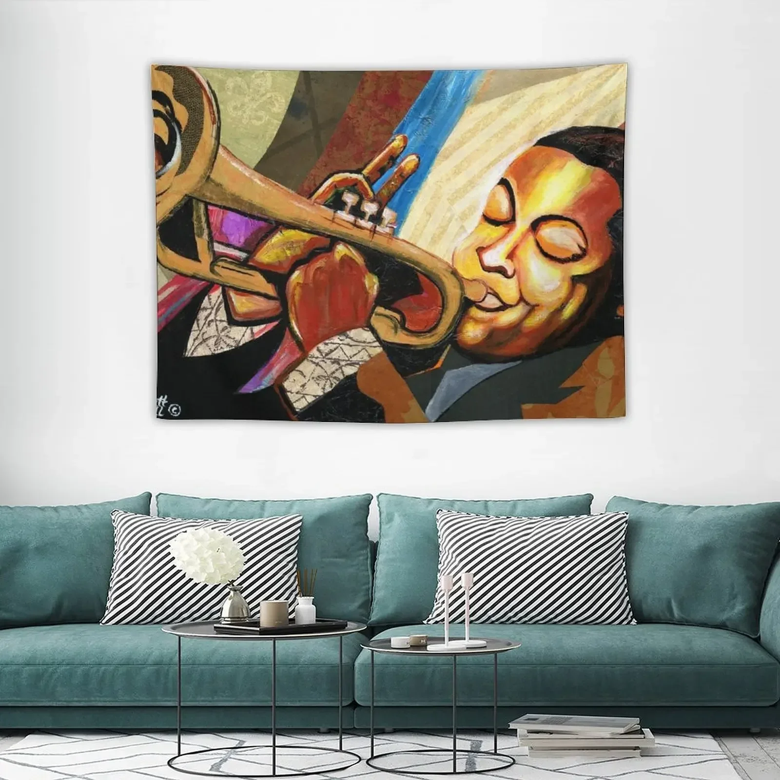 Гобелен Jazz Impresario Wynton Marsalis Рождественское украшение эстетика для комнаты гобелен