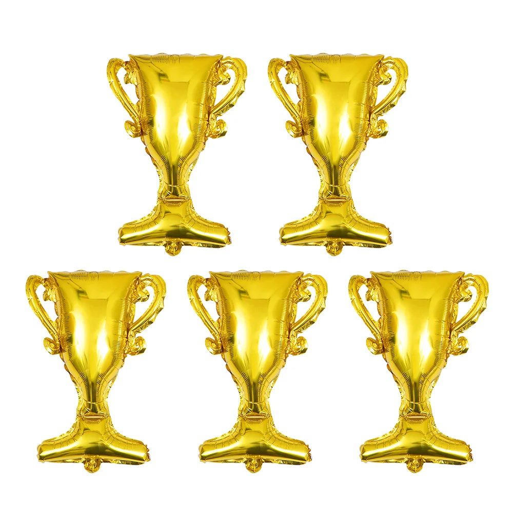 

5Pcs Foil Aluminum Balloons Soccer Trophiess Decors Toys Balloons for Party Wedding Graduation Birthday ( Size: 2358x1768in )