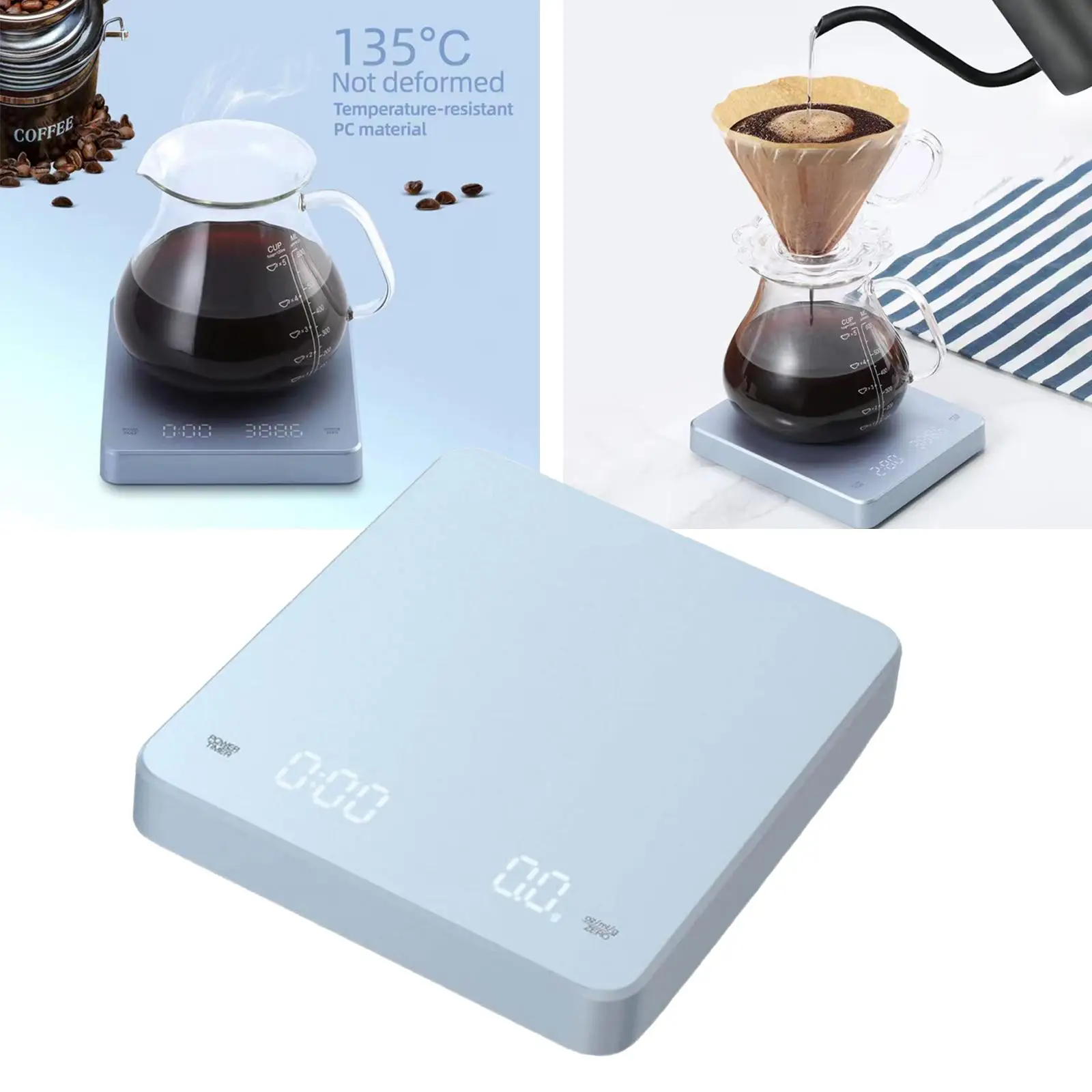 

Весы для кофе с зарядкой от USB, электронный светодиодный бор для взвешивания еды, эспрессо, для кафе, кофе, г/унции/мл