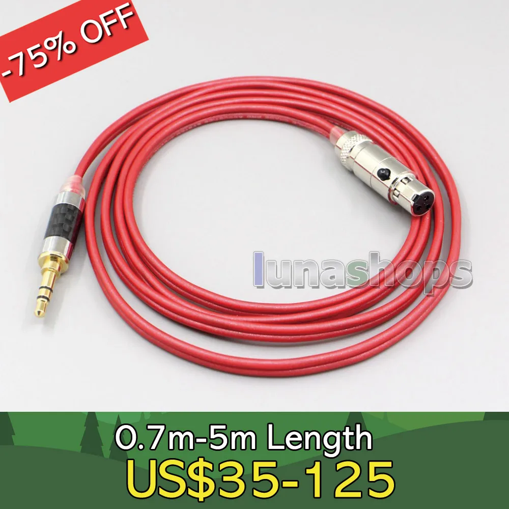 

4.4mm XLR 2.5mm 99% Pure PCOCC Earphone Cable For Pioneer HDJ-2000 HDJ-2000MK2 ADL H118 ADL H128 reloop RHP-20 LN006692