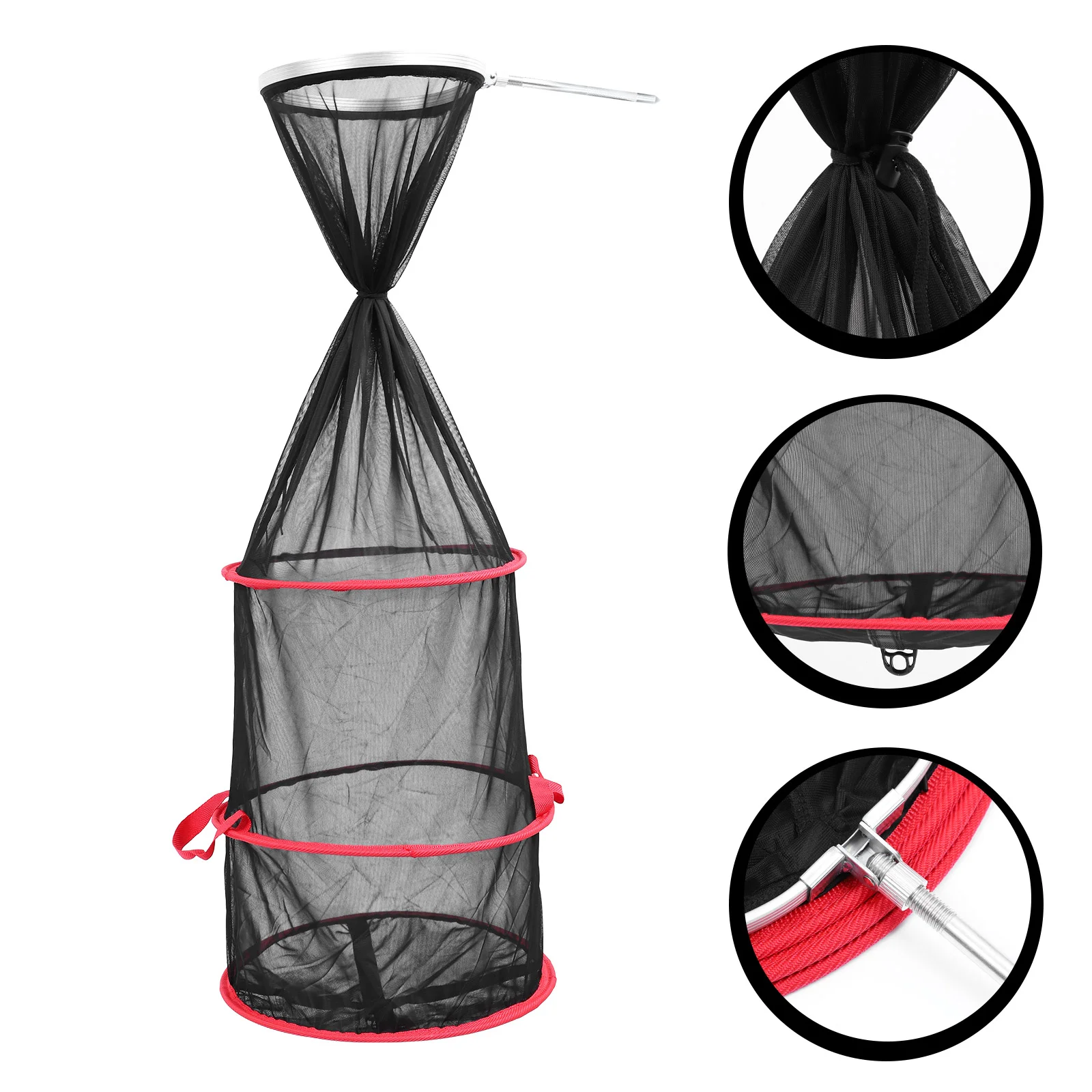 

1pc Fishing Net Round Fish Mesh Basket Folding Durable Fishing Catch Net