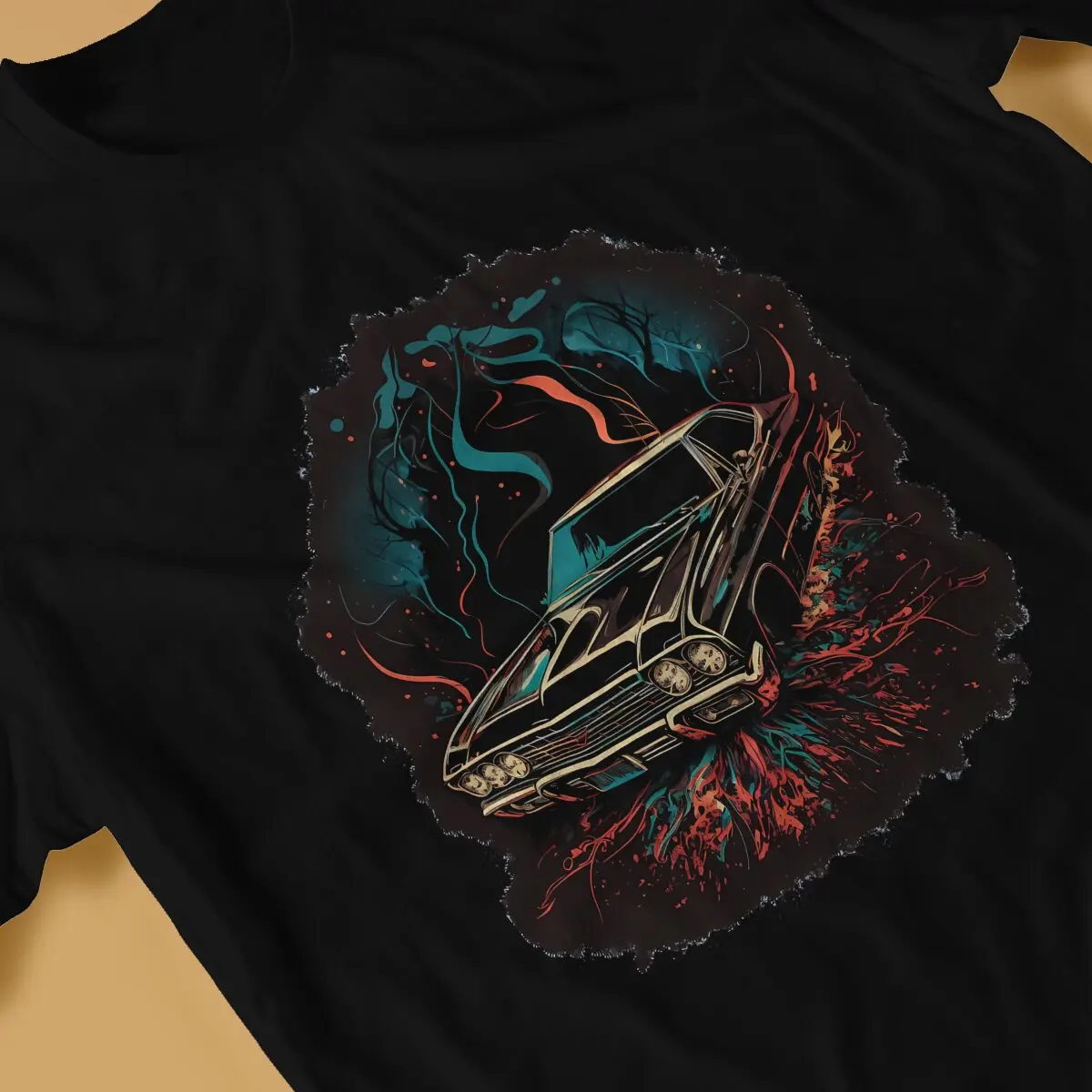 Chevy Impala 1967 Мужская футболка сверхнатуральный ТВ топы с круглым вырезом