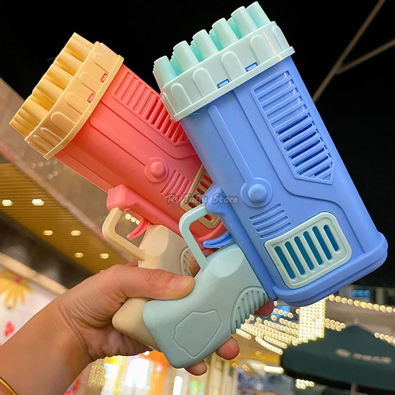 

Electric Bubble Gun 32 Hole Automatic Blower Soap Bubbles Plastic Machine Guns Toy for Boy Girl Kids Outdoor Party Children Gift