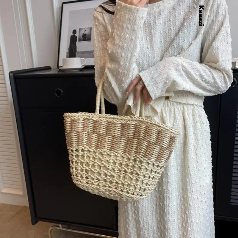 

Woven Beach Purses And Handbags Luxury Designer Casuals Shoulder Bag Basket Straw Tote Bag 2023 Summer Ladies Large Capacity