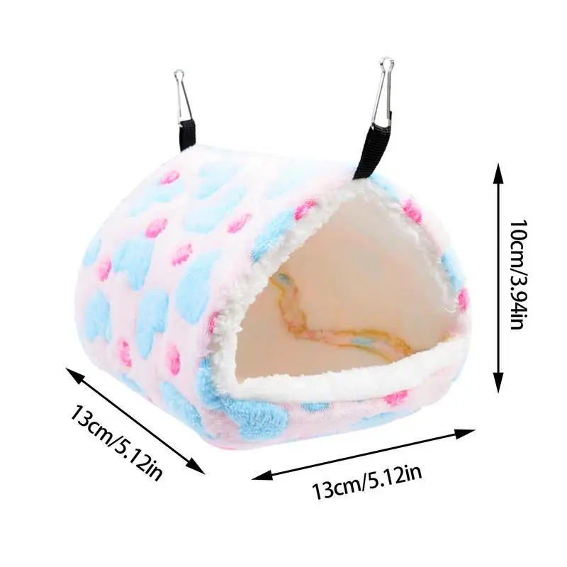 Plush Parrot Hammock Hamster Tent Bed Hanging Hammock With 2 Metal Hooks Animal Bed Cage Accessory For Lovebirds Cockatiels images - 6