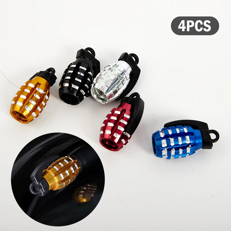 

4Pcs Car Tire Valve Cap Valve Cap Corrosion Resistant Stainless Steel Compact Air Dust Cap