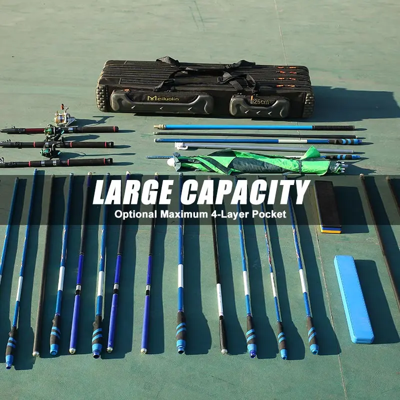 2/3/4 слоя 80/100/120/125 см многофункциональная сумка для рыболовной удочки большой