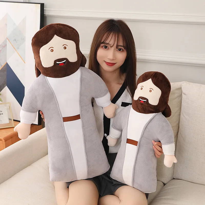 

Jesus Stuffed Plush Doll Toys Cartoon Cushion Hugging Body Pillows Religious Christian Gifts Children's Birthday Easter Gifts