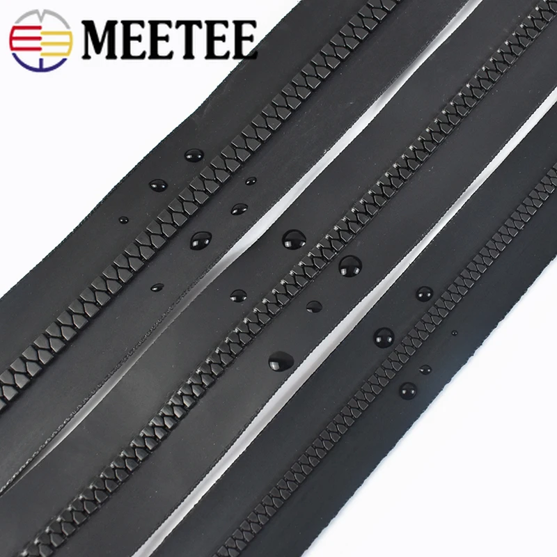 

Meetee 5/10Meters 5# 8# Resin Zipper Tape Waterproof Continuous Zips Roll for Jacket Tent Zip Repair Kit Clothes Sewing Zippers