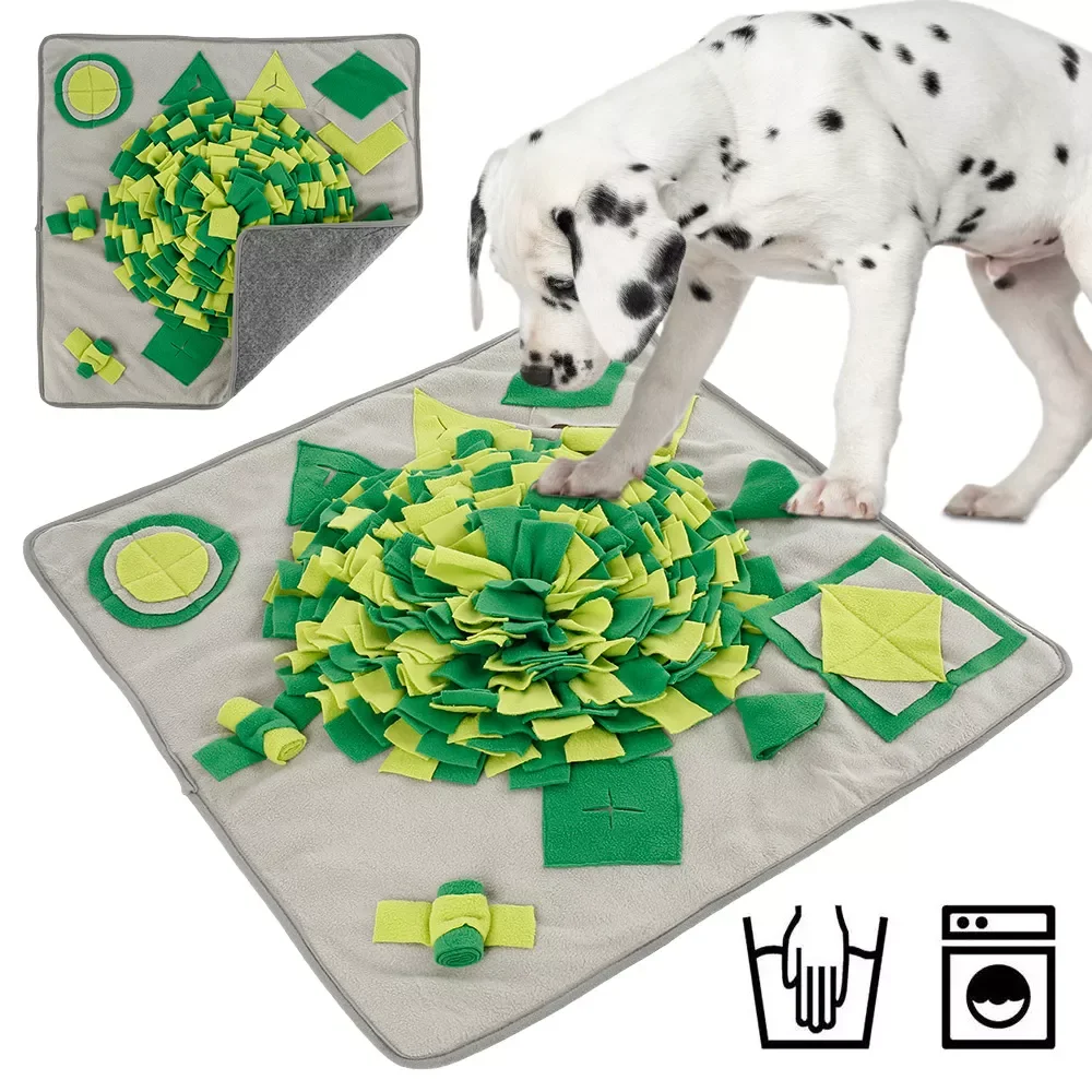 

Feeding Mat Dog Sniffing Large Slow Feeding Mat for Puppy Pad Puzzle Treat Dispensing Interactive Toy Pet Smell Training 70x70cm