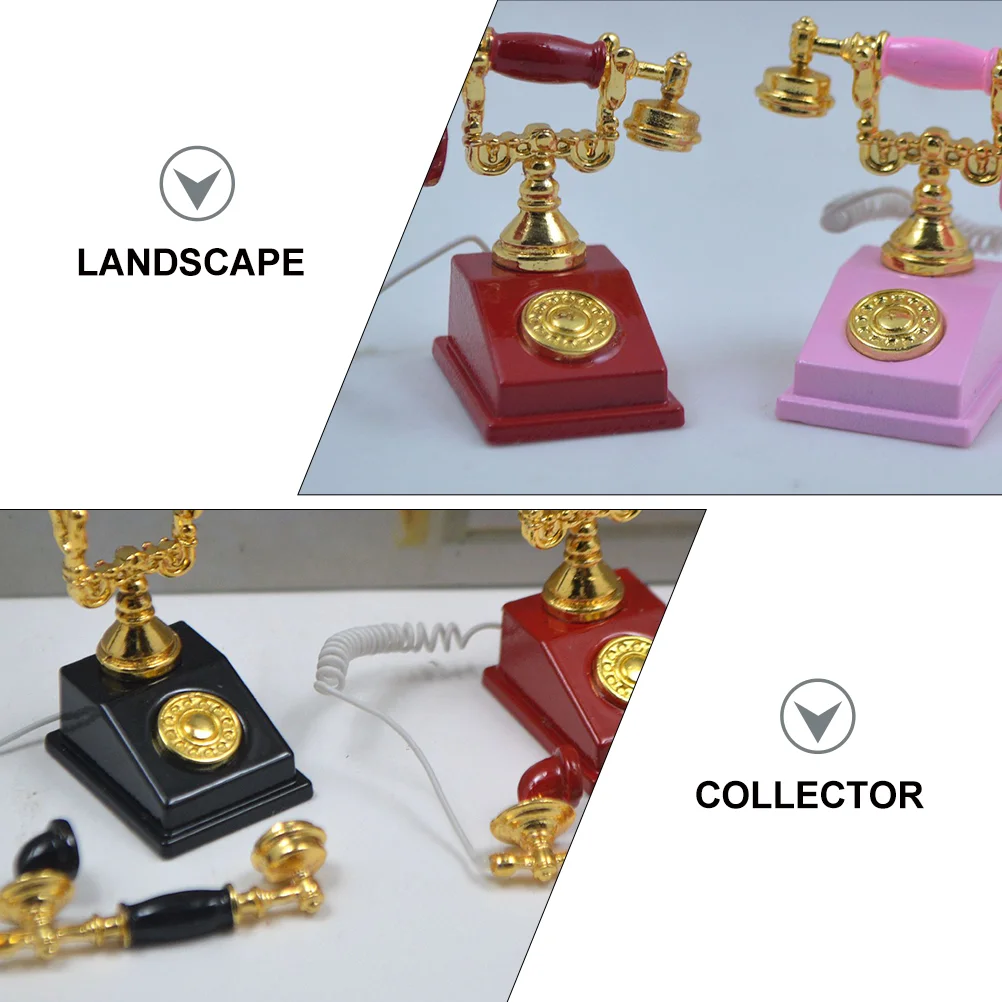 2 шт. домашний телефон мини-модель миниатюрный декор реквизит украшение для дома