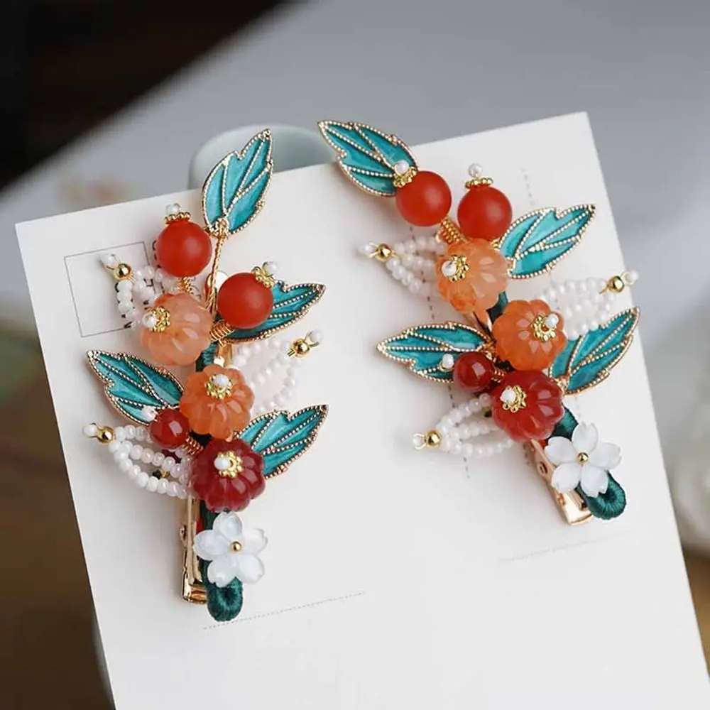 

Классические кисточки для волос в китайском стиле Чонсам ханьфу, Цветочная заколка для волос в старинном стиле, Изысканный Простой женский головной Убор