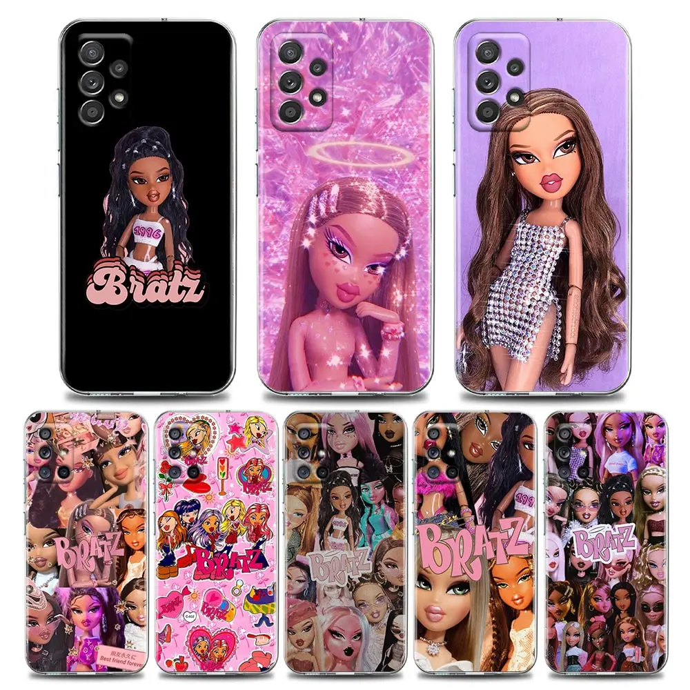 

Cute Cartoon doll Bratz Phone Case for Samsung A01 A11 A12 A13 A22 A23 A31 A32 A41 A51 A52 A53 A71 A72 A73 4G 5G TPU Case