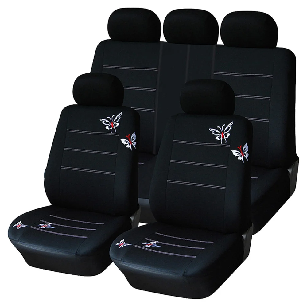 

QX.COM Full Coverage Flax Fiber Auto Seats Covers Linen Breathable Car Seat Cover For Toyota Rav4 Venza Verso Wish Yaris 2 3