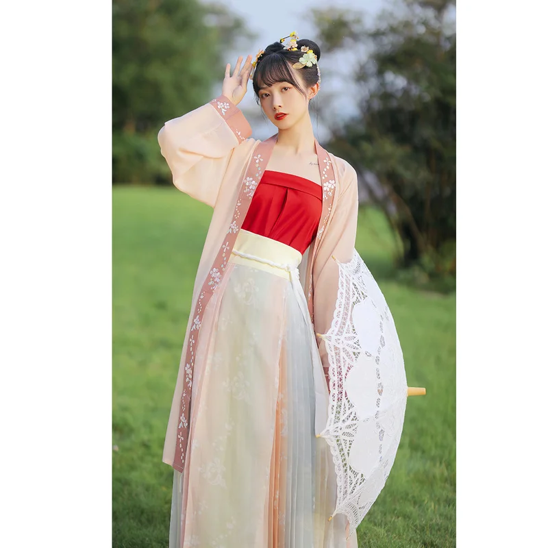 

Women Chinese Traditional National Hanfu Folk Fairy Dance Costume Clothing Lady Oriental Song Dynasty Daily Cosplay Clothing