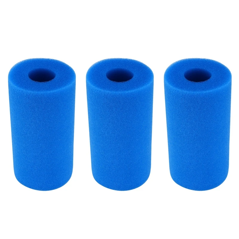 

3X Foam Filter Sponge Reusable Biofoam Cleaner Water Cartridge Sponges For Intex Type A Re-Used Cleaning Swimming Pool