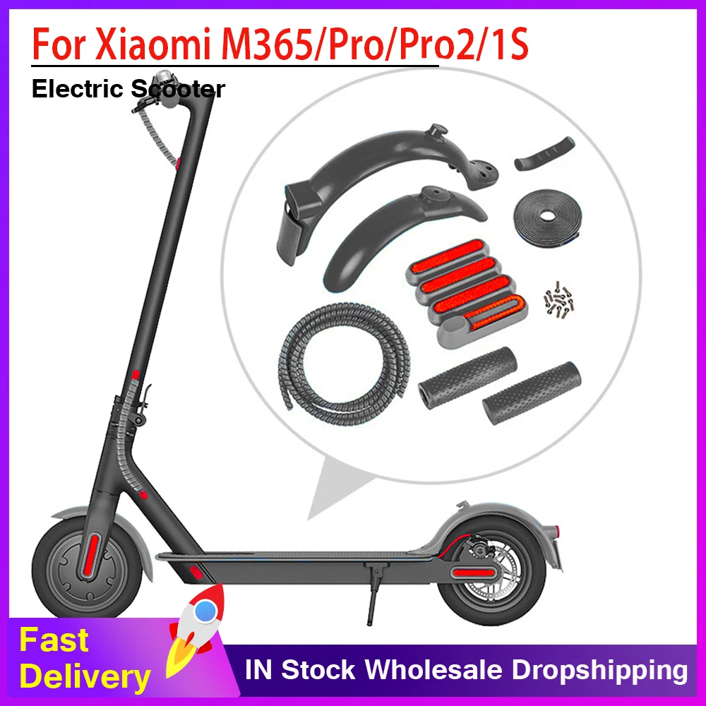 

New Front/Rear Mudguard Set Electric Scooter Fender Wheel Cover Protect Shell for Xiaomi M365/Pro/Pro2/Mi3/1S Brake Handle Grip