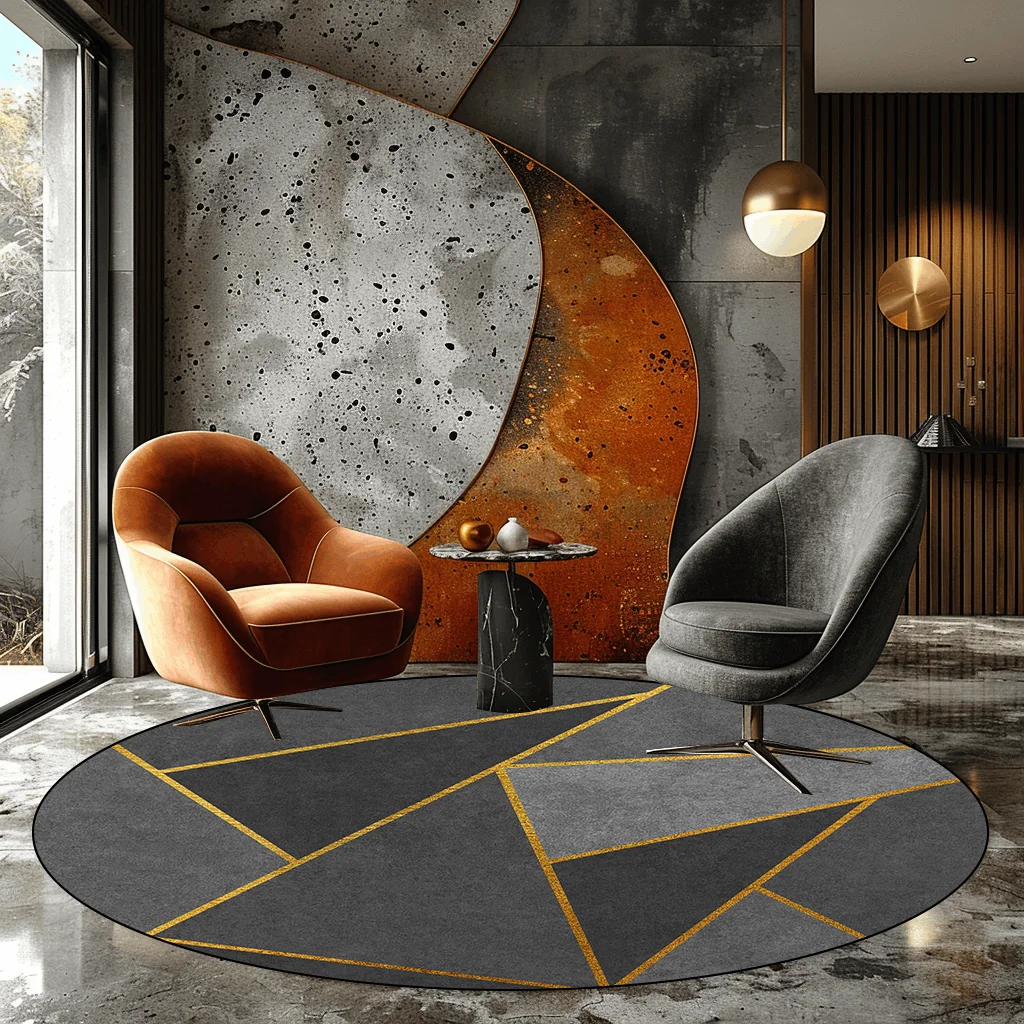 Круглый ковёр для спальни