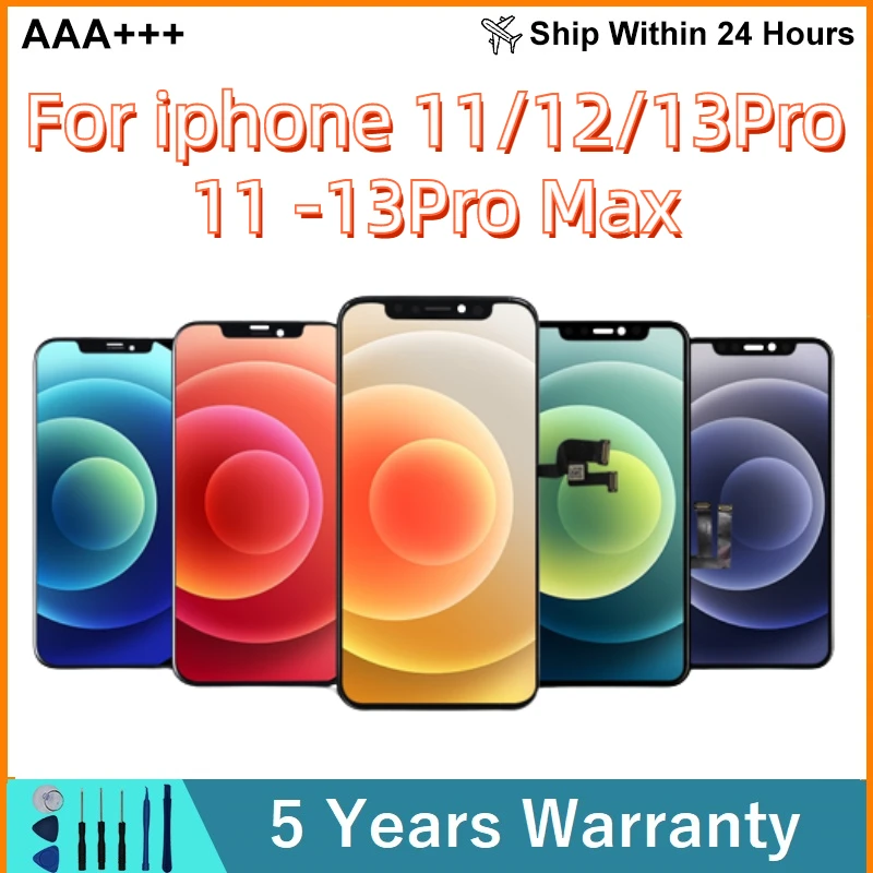 

High Quality OLED Screen For iPhone 11 12 13 Pro Max Lcd Screen 12 Mini With 3D Touch Incell Replacement Display No Dead Pixel