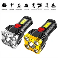 super bright 10000lm torch 5 led flashlight rechargeable camping tactics lamp outdoor survive tools equipments camping parts