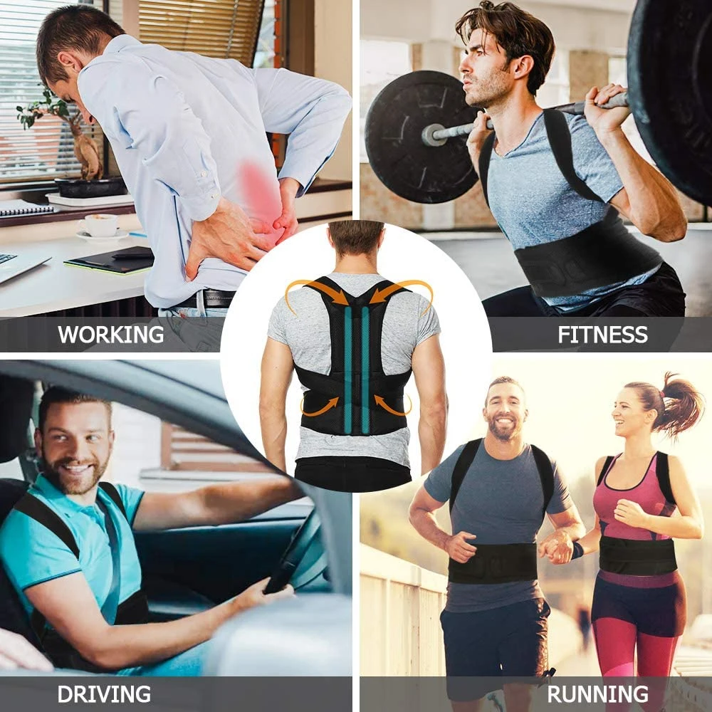 TopRunn Back Brace Posture Corrector for Women&ampMen Braces Upper and Lower Pain Relief Fully Support | Спорт и развлечения