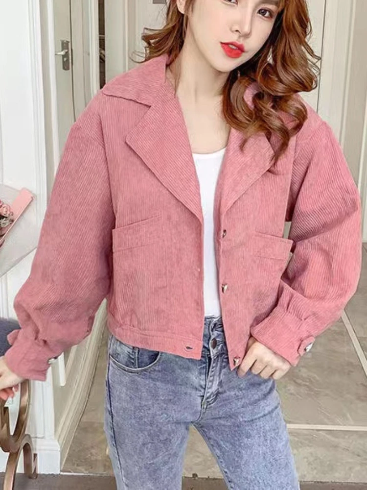

Winter Clothes Women Varsity Jacket All-match Baseball Jacket Long Sleeve Top Korean Fashion Vintage Streetwear Casual Coat