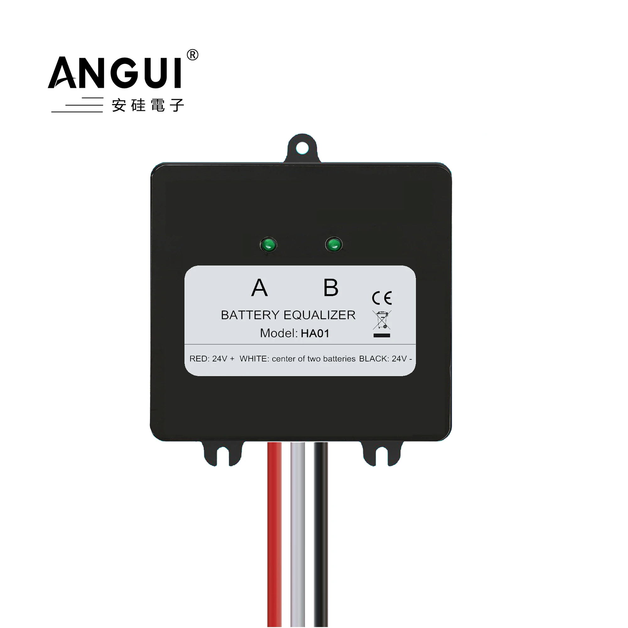 ANGUI Battery Equalizer HA01 24V Batteries Voltage 2 x 12V balancer Lead Acid Battery Charger Regulators Connected Series