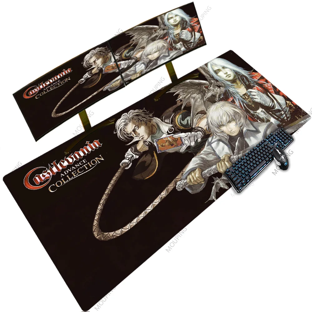 

Castlevania Desk Table Protector Pc Gaming Mousepad Mechanical Keyboard RGB Computer and Office LED Pc Carpet Setup Gamer Mats