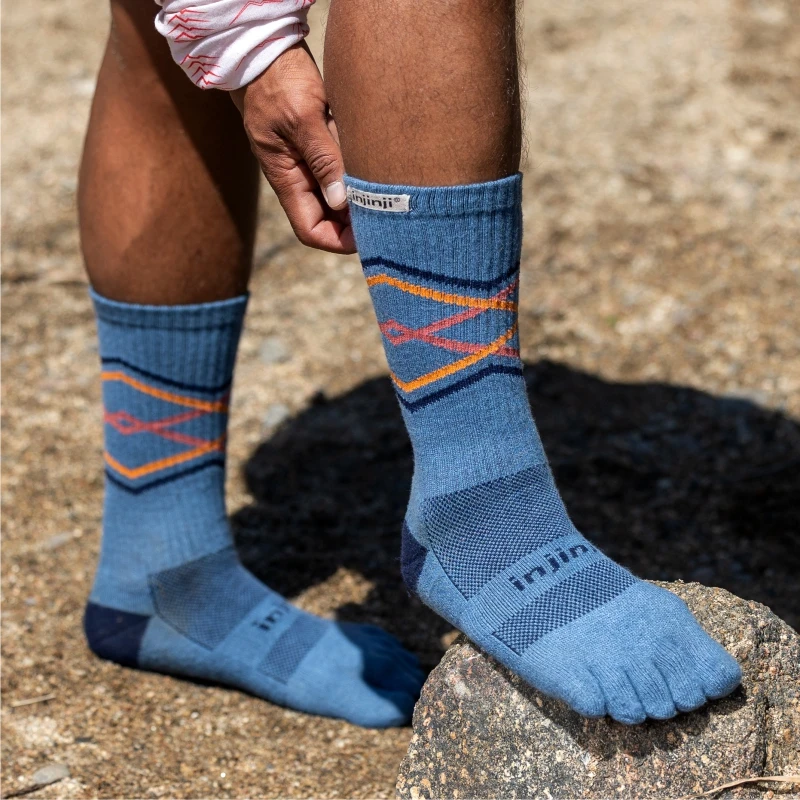 Носки Injinji с пятью пальцами длинные утолщенные носки для походов на открытом