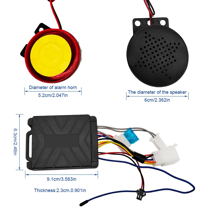 Водонепроницаемая система сигнализации для езды на мотоцикле 12 В дБ