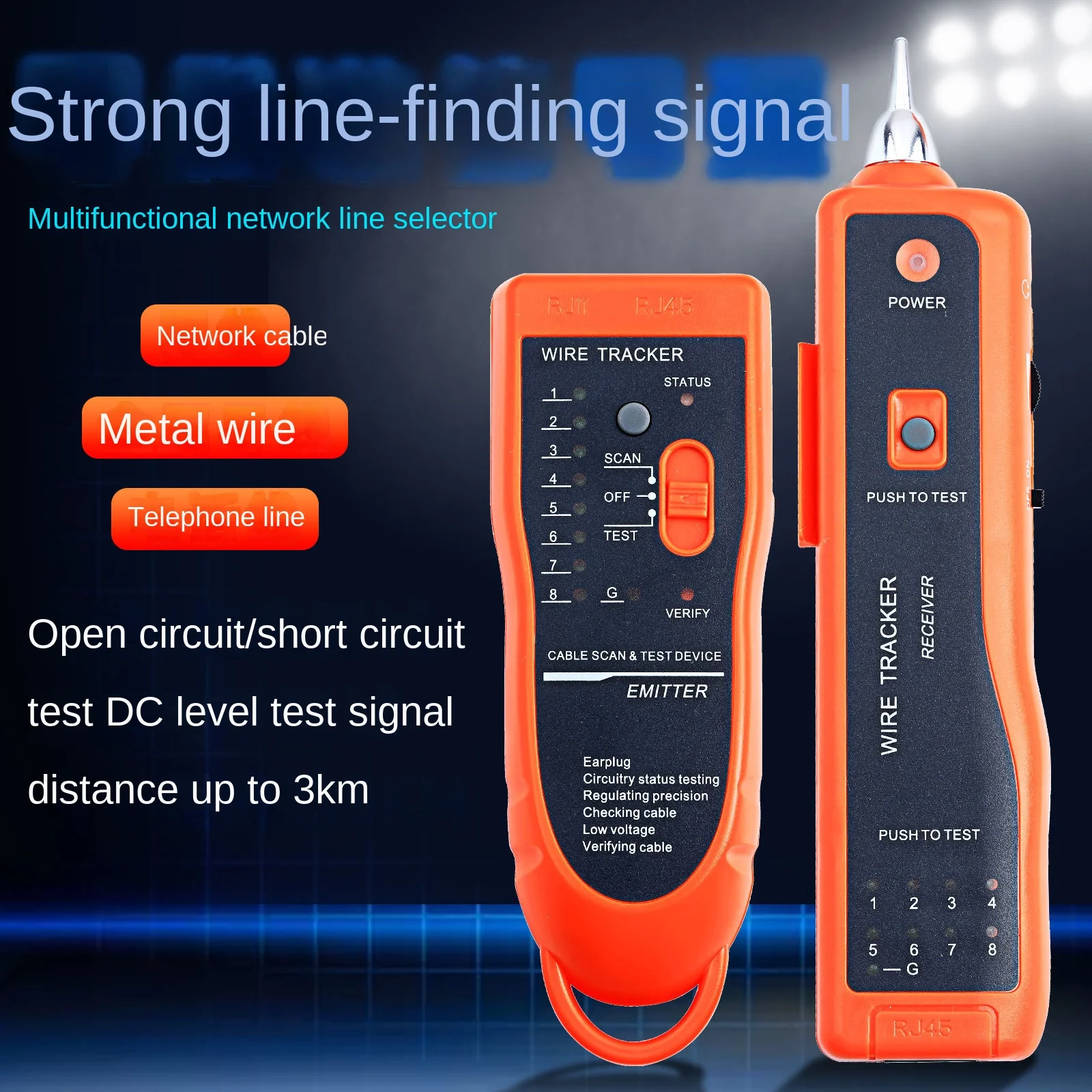 

Тестер BQ RJ11 RJ45 Cat5 Cat6, тестер для телефонных проводов