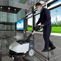 MLEE-350H Office Walk Behind Battery Cleaning Machine Micro Small 24V Electric Floor Scrubber