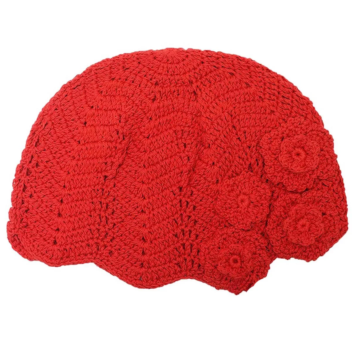 

BomHCS вязаная крючком шапка ручной работы с вырезами и цветами элегантная женская шапка вязаная шапка с черепом