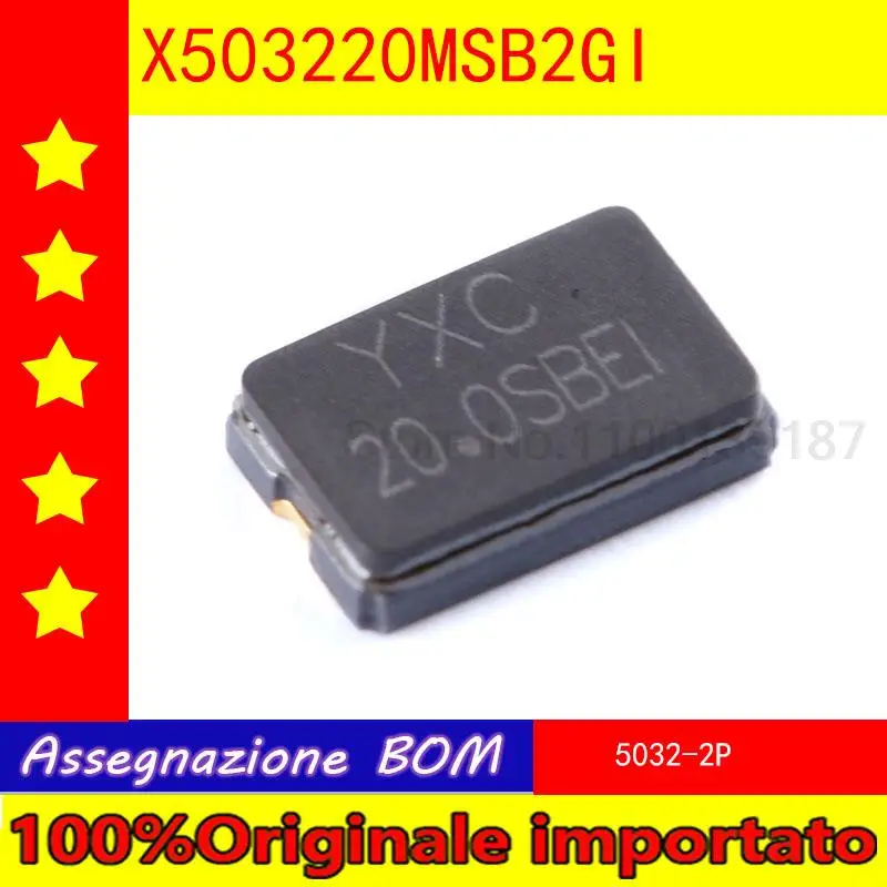 

100% Оригинальный импортный Кристалл 2 шт./лот 5032 пассивные Патчи/YSX530GA 20 МГц 10 PPM 20 pf X503220MSB2GI 2 фута