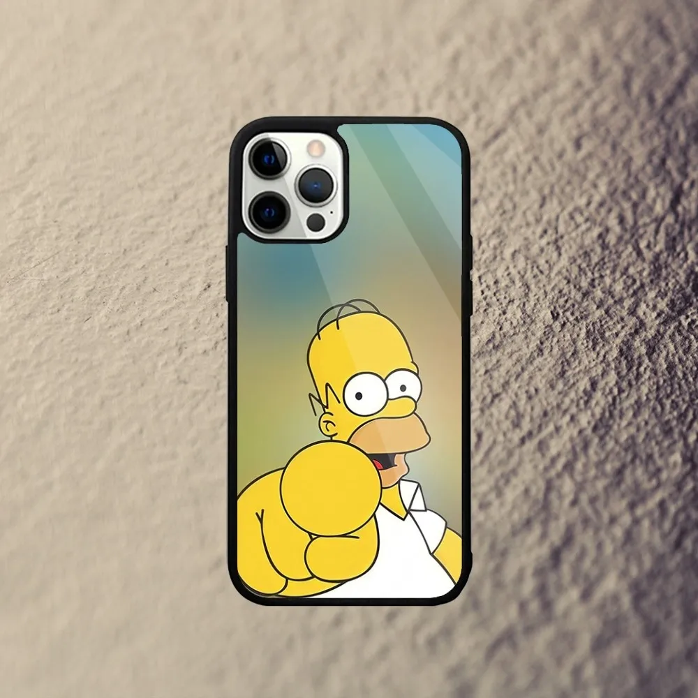 Чехол для телефона Cartoon Homers-S-Simpsons iPhone 15 14 13 12 11 Plus Pro Max Mini Magsafe с магнитной