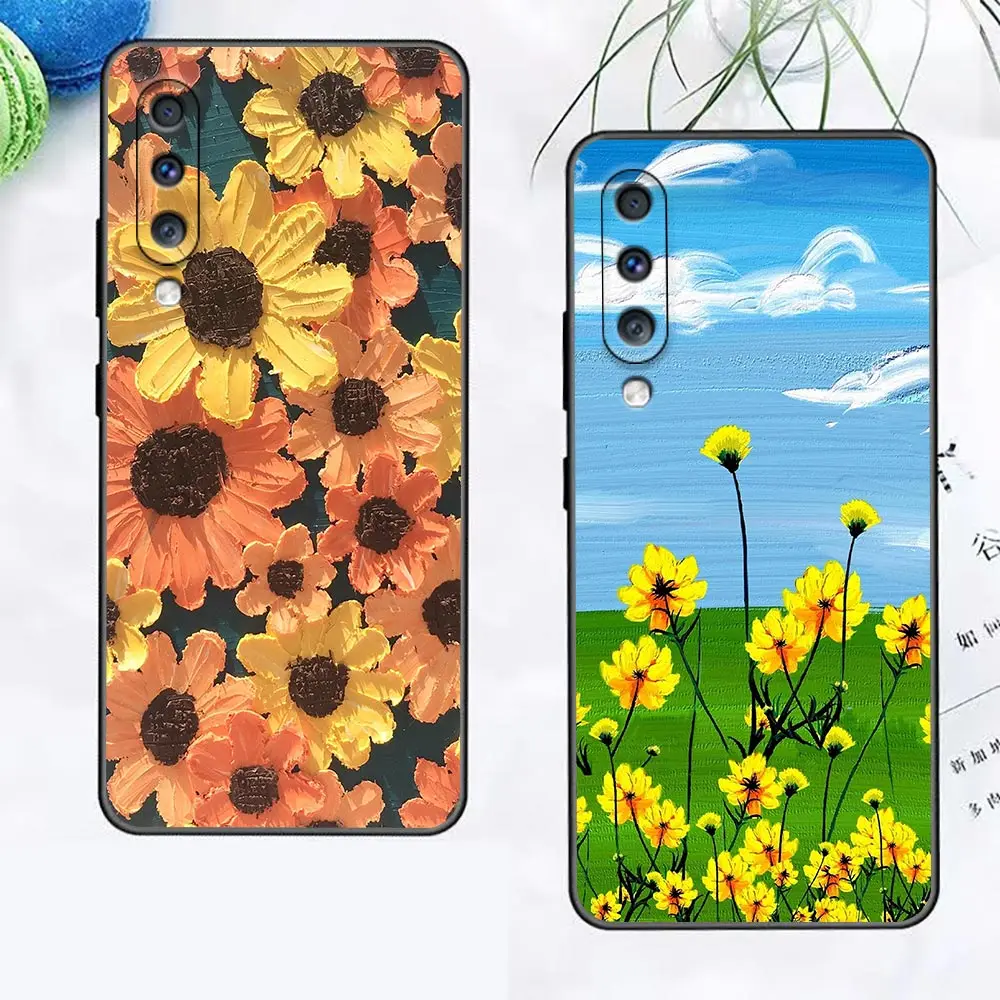 

Art Oil Painting Flower Scenery Case For Samsung A90 A80 A70 A70S A60 A50 A40 A30 A30S A20S A20E A10 A10E A9 A8 Silicone Cover
